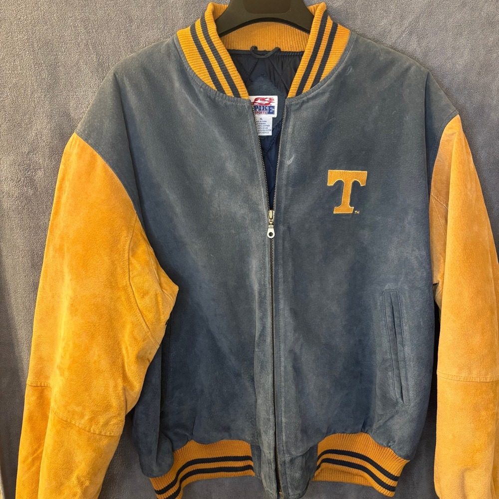 Vintage Tennessee Volunteers Leather Suede Varsity Jacket Mens XL Spike Sports